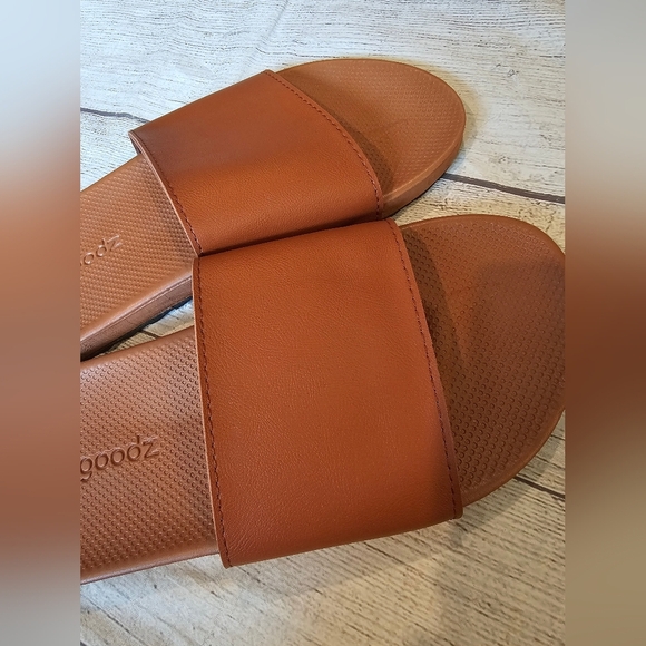 Feelgoodz Size Large Women's Burnt Orange Comfort Slides Casual House Shoes - Picture 5 of 7